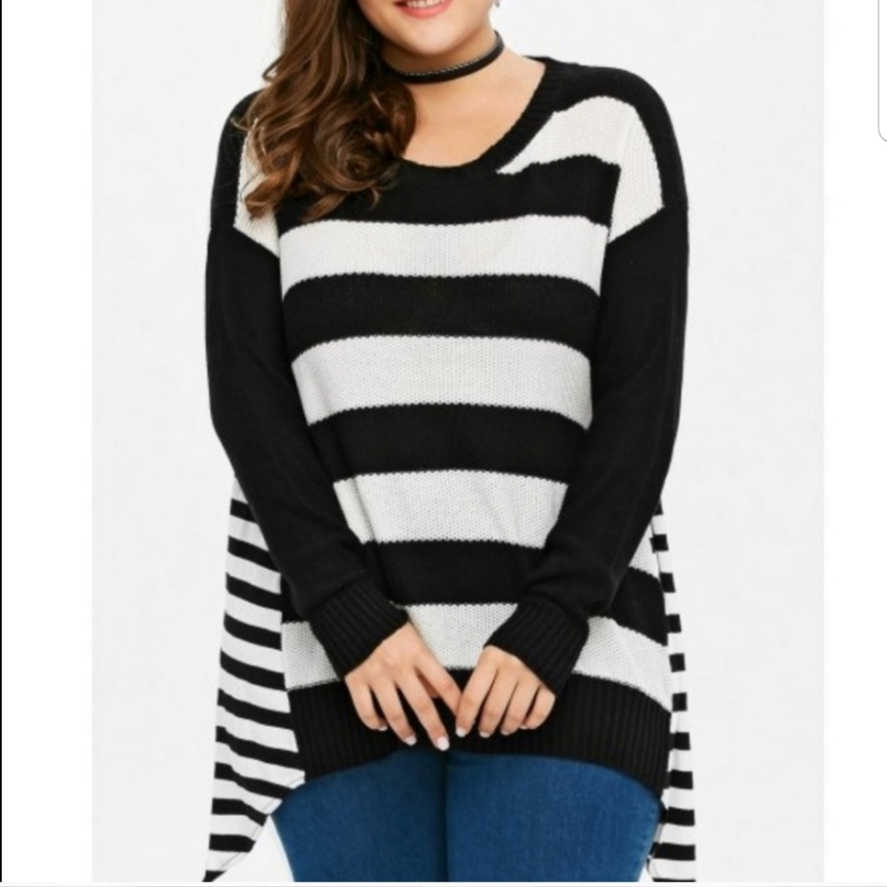 Knit Sweater Assymetrical Lightweight and Relaxed